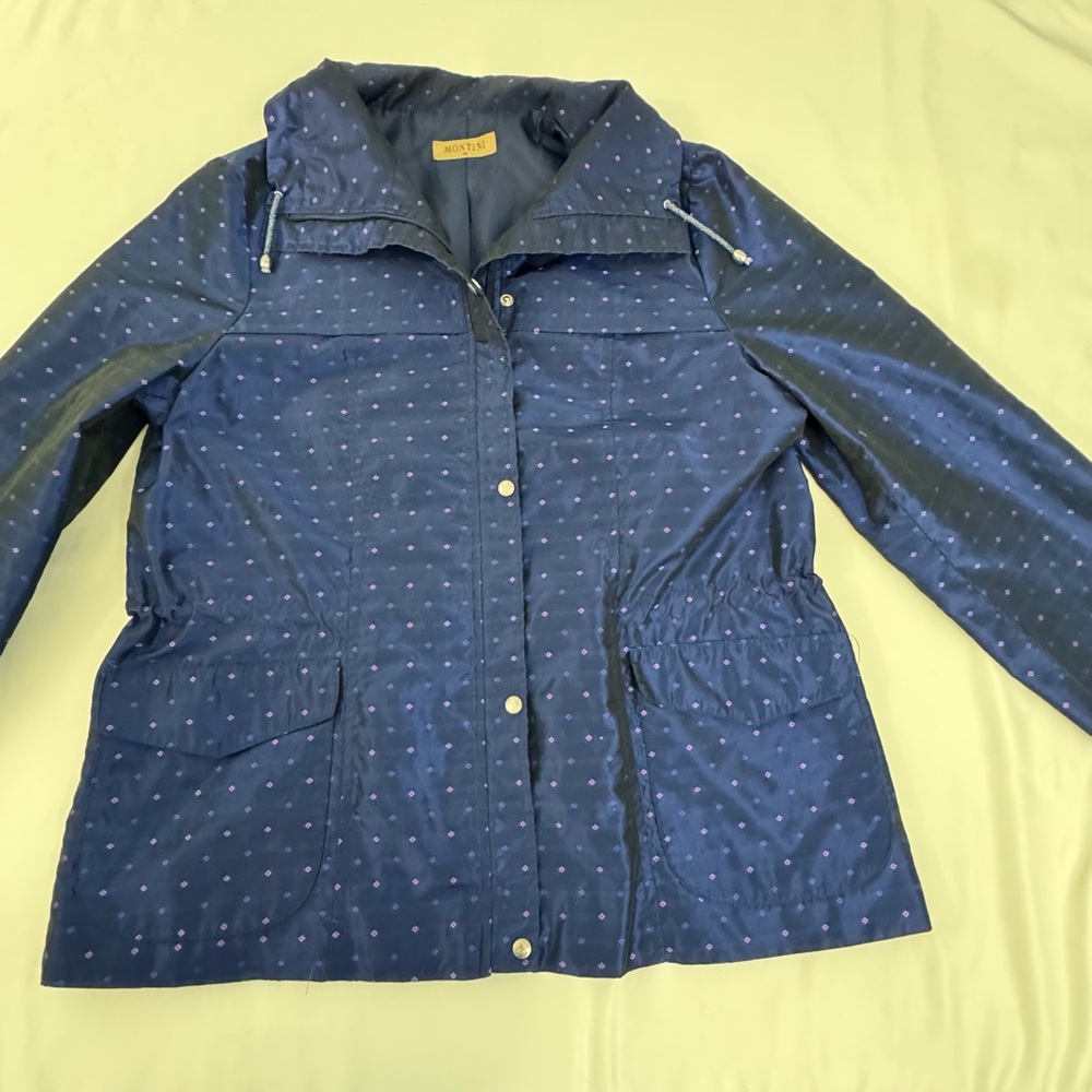 Navy Blue Utility Jacket With Pattern - image 5